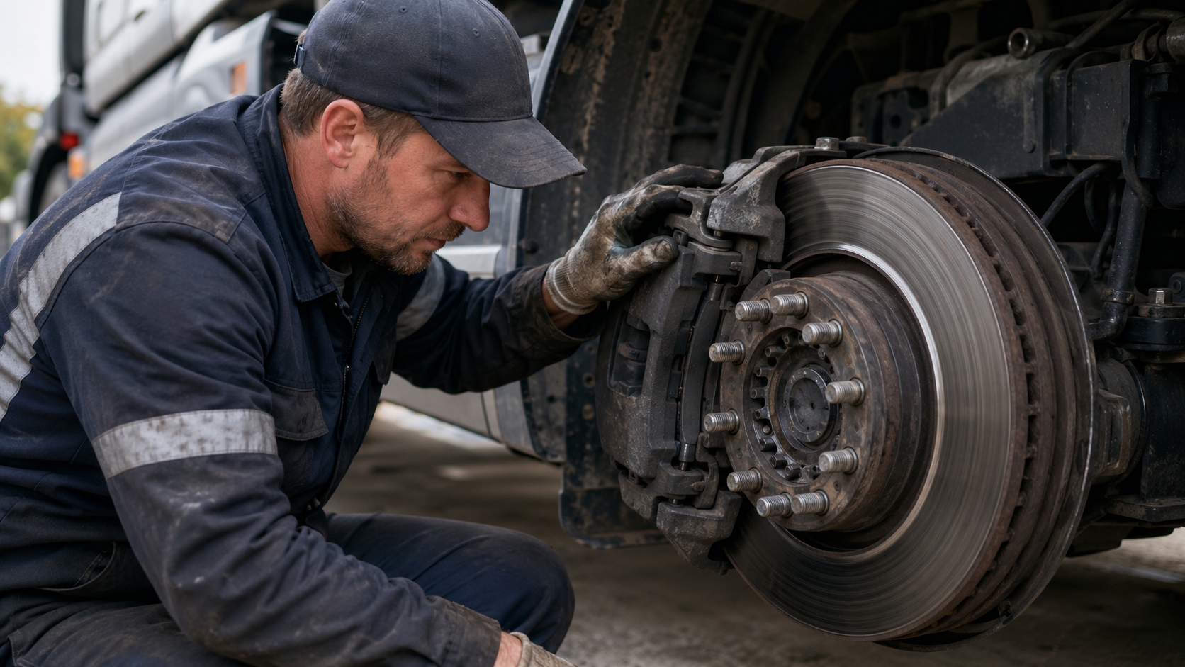 Freins à disques poids lourds : signes d’usure sur route